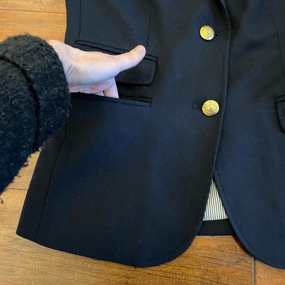 J. Crew Navy Blue Schoolboy Wool Blazer Jacket Sz 0 - Picture 7 of 15